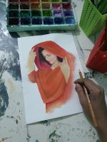 Pencil/Color Painting Portrait