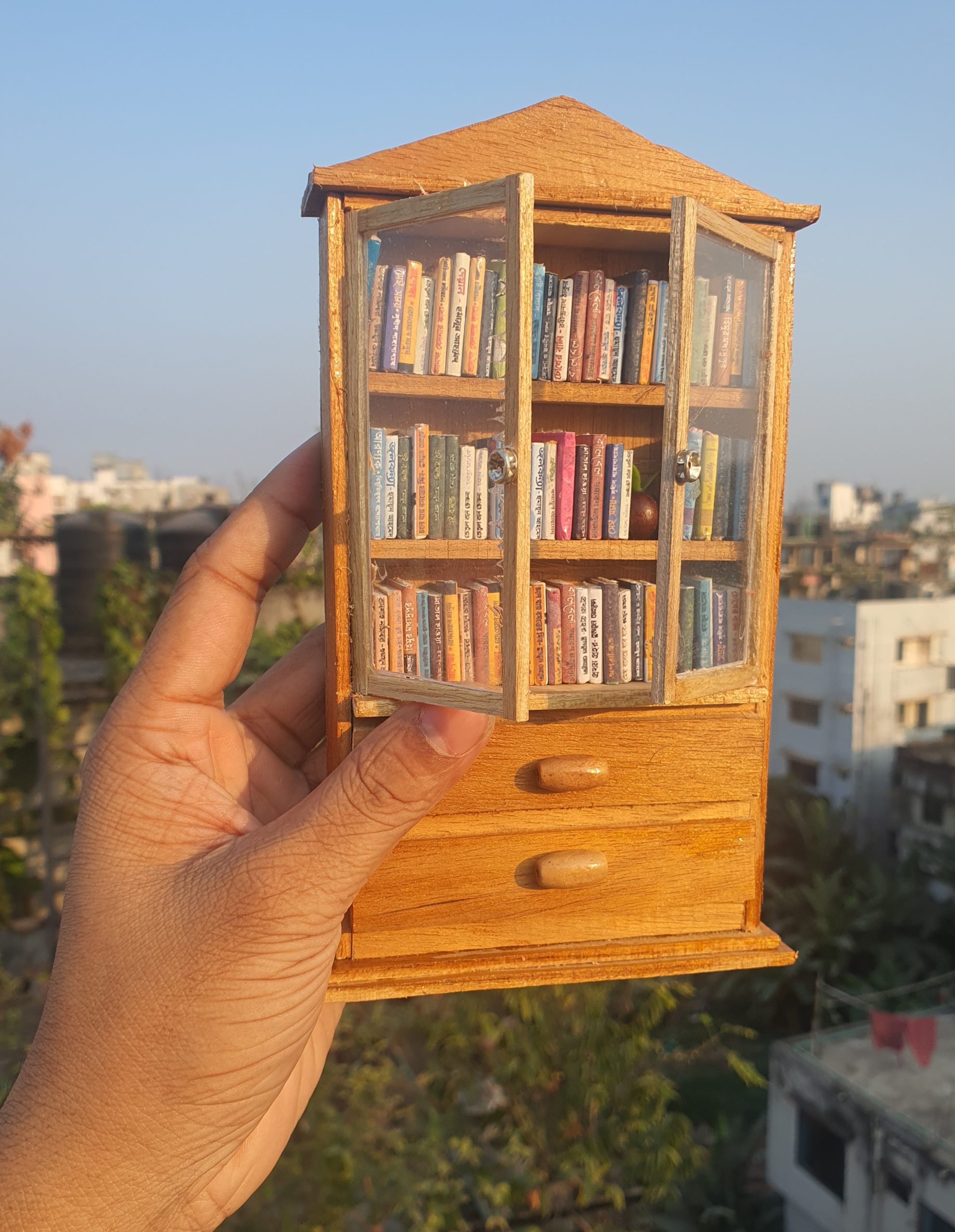 20241223_160332 Wooden Bookshelf - Image 1